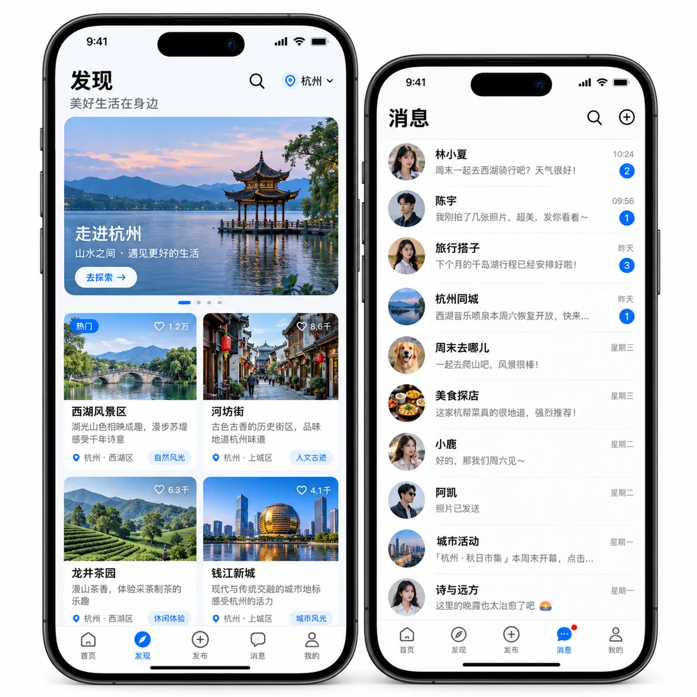 App 应用 · 示例界面
